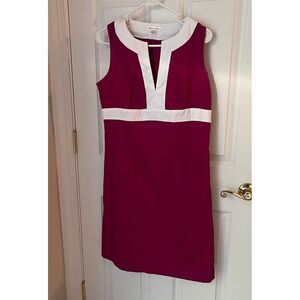 John Paul Richard JPR Linen Sleeveless Shift Dress Pink Sz M